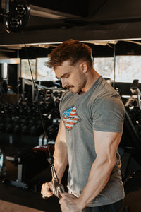 Men's Cowboy Hardware Gray Frost "Genuine Quality" Short Sleeve T-Shirt