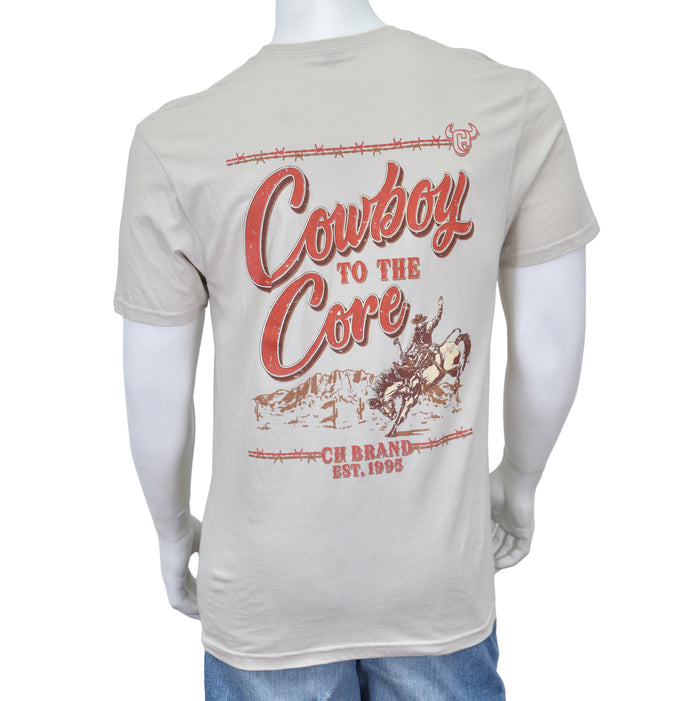 Men's Cowboy To The Core Tan Short Sleeve T-Shirt from Cowboy Hardware