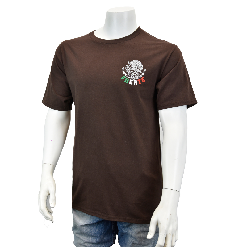 Men's Dark Chocolate "Mexican Fuerte" Short Sleeve T-Shirt from Cowboy Hardware