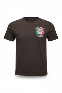 Men's Dark Chocolate "Mexican Triple Skull" Short Sleeve T-Shirt from Cowboy Hardware