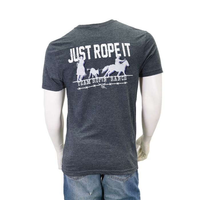 Men's Dark Heather Just Rope It Short Sleeve Tee from Cowboy Hardware