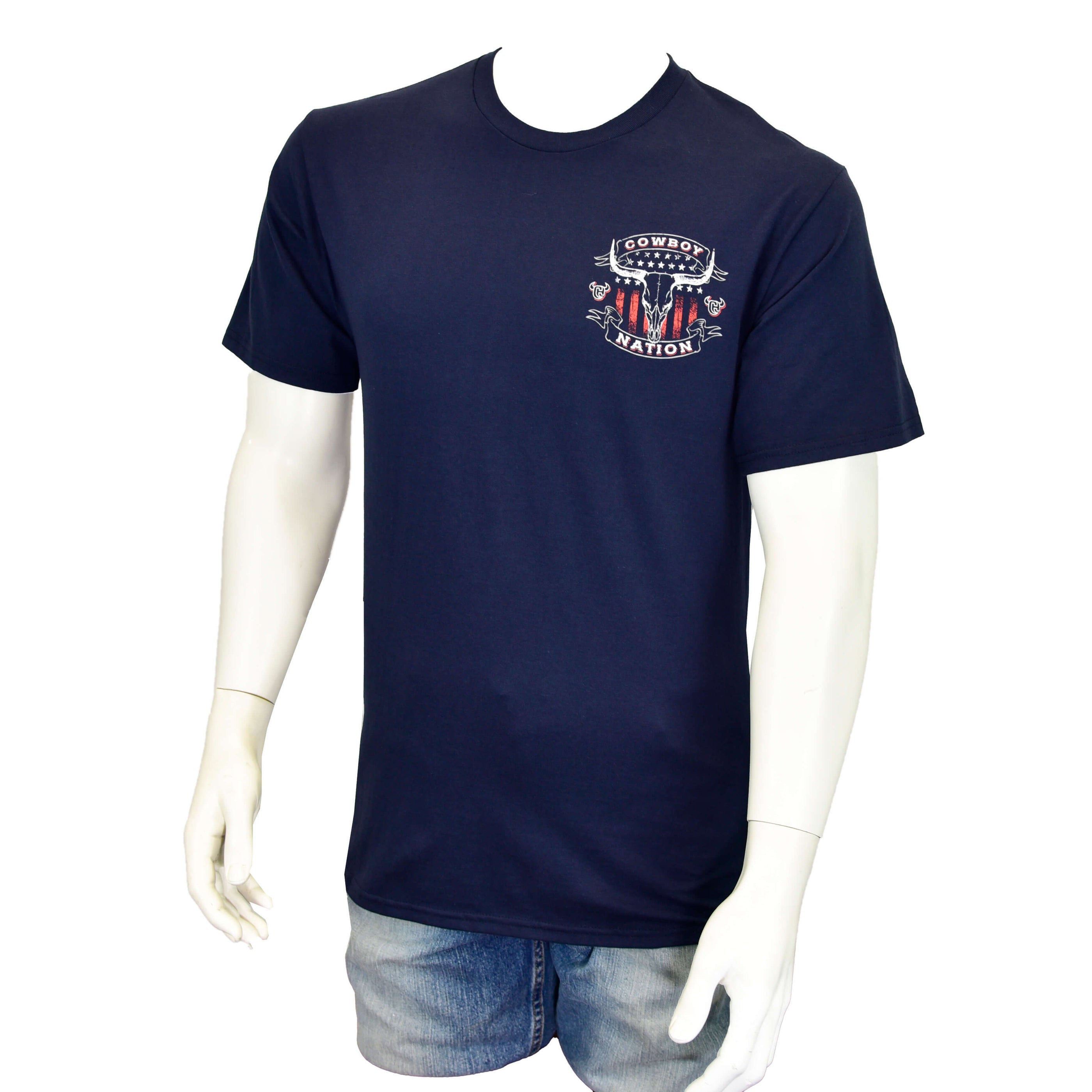 Western Navy Cowboy Mesh Top