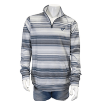 Men's Desert Grey and Blue Serape with 3/4 Front Zip Cadet from Cowboy Hardware