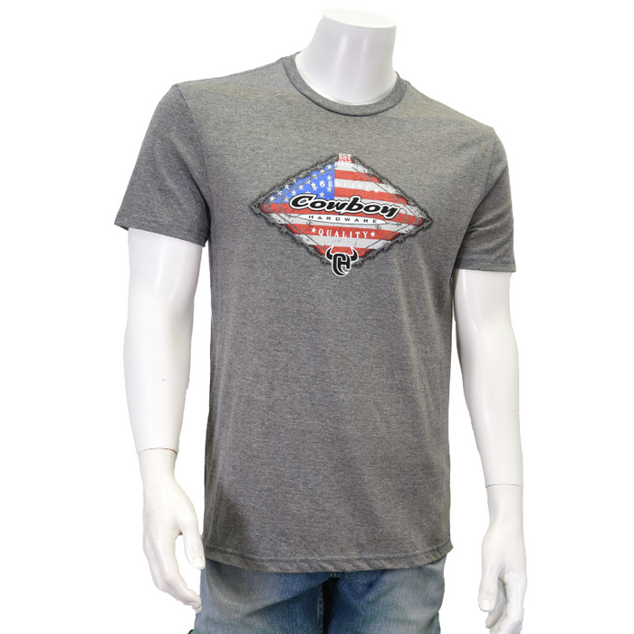 Men's Grey Frost Genuine Quality Short Sleeve T-Shirt from Cowboy Hardware