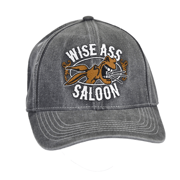 Men's Grey Wise Ass Saloon Snapback Cap from Cowboy Hardware