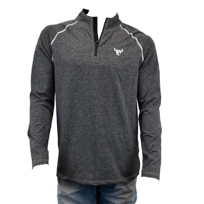 Men's Heather Black 1/4 Zip Sports Knit Cadet from Cowboy Hardware