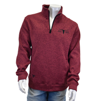 Men's Heather Brick "Skull" Fleece Pullover Cadet from Cowboy Hardware