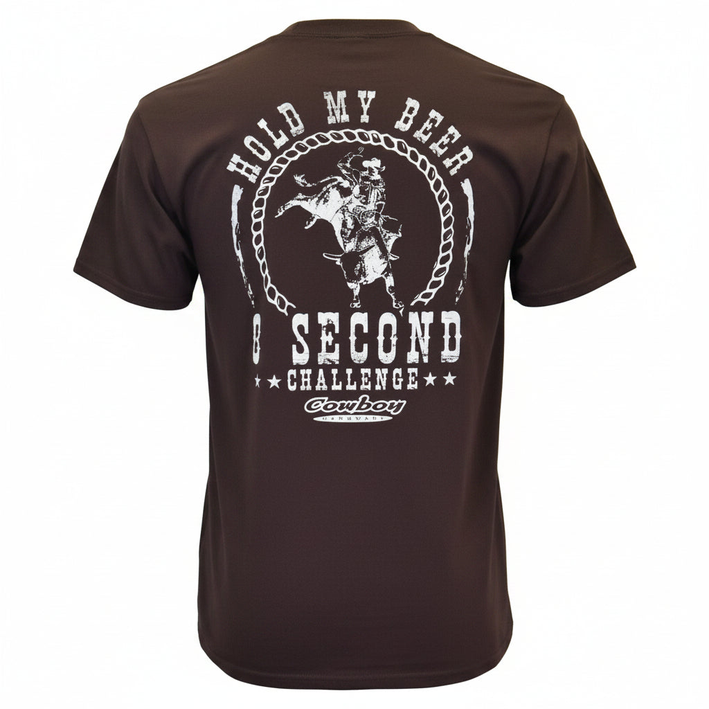Men's Hold My Beer Brown Short Sleeve T-Shirt from Cowboy Hardware