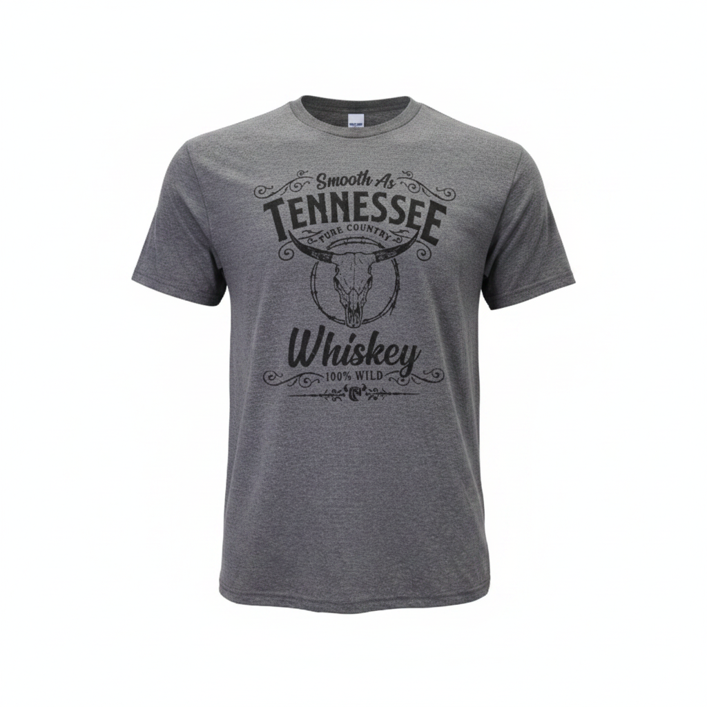 Men's Ice Gray "Tennessee Whiskey" Short Sleeve T-Shirt from Cowboy Hardware