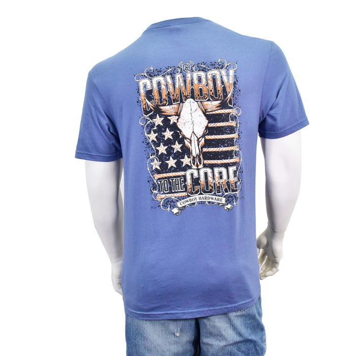 Men's Indigo Cowboy to the Core Short Sleeve Tee from Cowboy Hardware