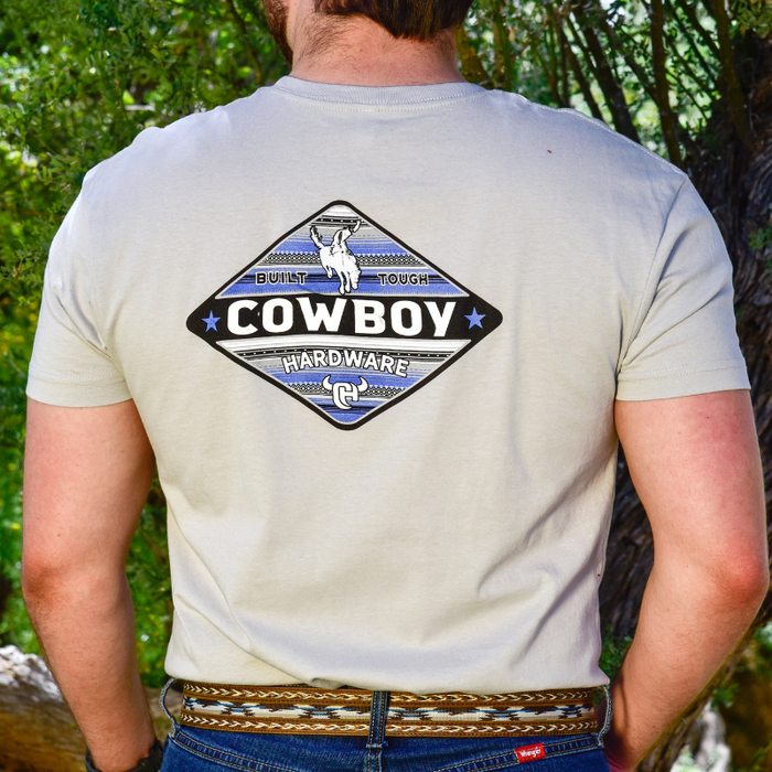 Men's Silver Built Tough Short Sleeve T-Shirt from Cowboy Hardware
