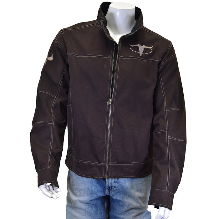 Men's Skull Barb Brown Canvas Jacket from Cowboy Hardware