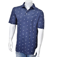 Men's Skull Scatter Navy Short Sleeve CH Polo from Cowboy Hardware