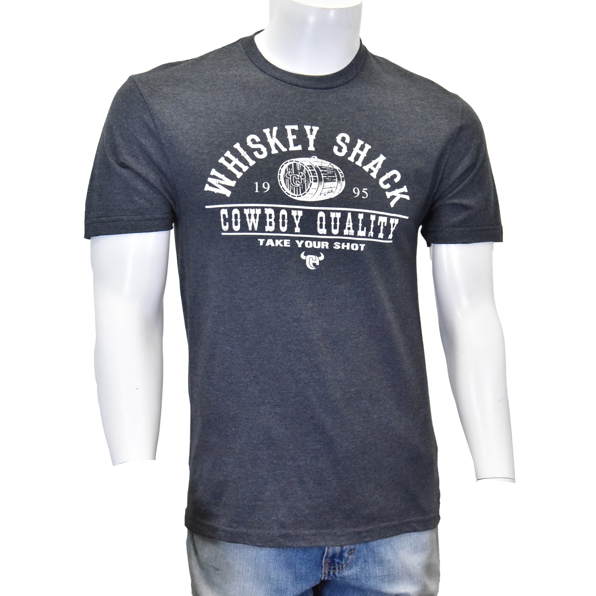 Men's Whiskey Shack Charcoal Short Sleeve T-Shirt from Cowboy Hardware