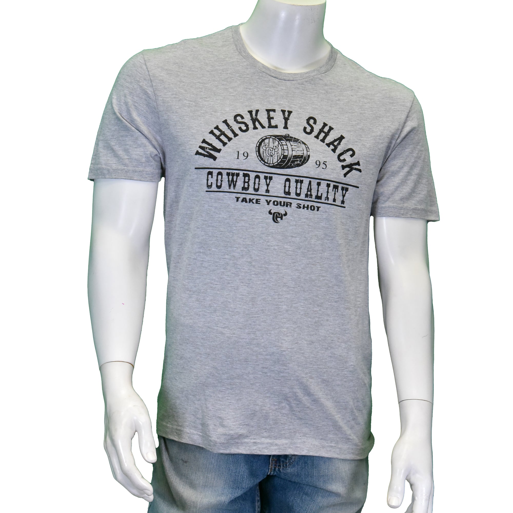 Men's Whiskey Shack Grey Short Sleeve T-Shirt from Cowboy Hardware