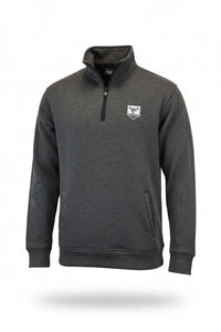 Men's White CH Shield Dark Grey Speckle Fleece Cadet from Cowboy Hardware