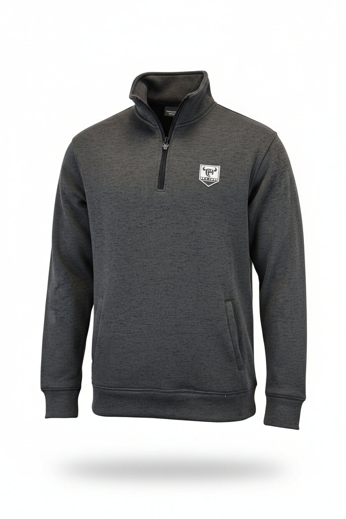Men's White CH Shield Dark Grey Speckle Fleece Cadet from Cowboy Hardware