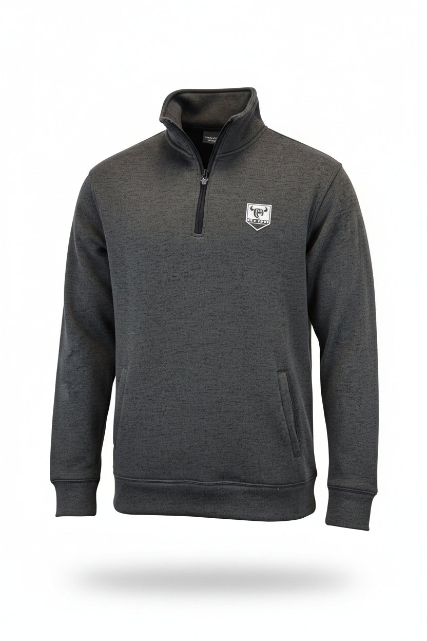 Men's White CH Shield Dark Grey Speckle Fleece Cadet from Cowboy Hardware