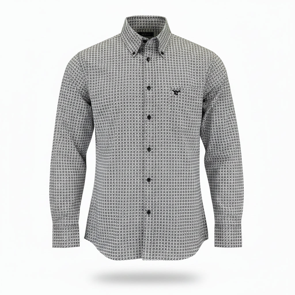 Men's White Twisted Adobe Long Sleeve Western Shirt from Cowboy Hardware