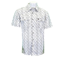 Men's White "Hombre Skull" Short Sleeve Western Shirt from Cowboy Hardware