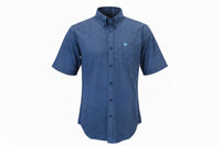 Men's "Diamond Quilt" Navy Short Sleeve Western Shirt from Cowboy Hardware