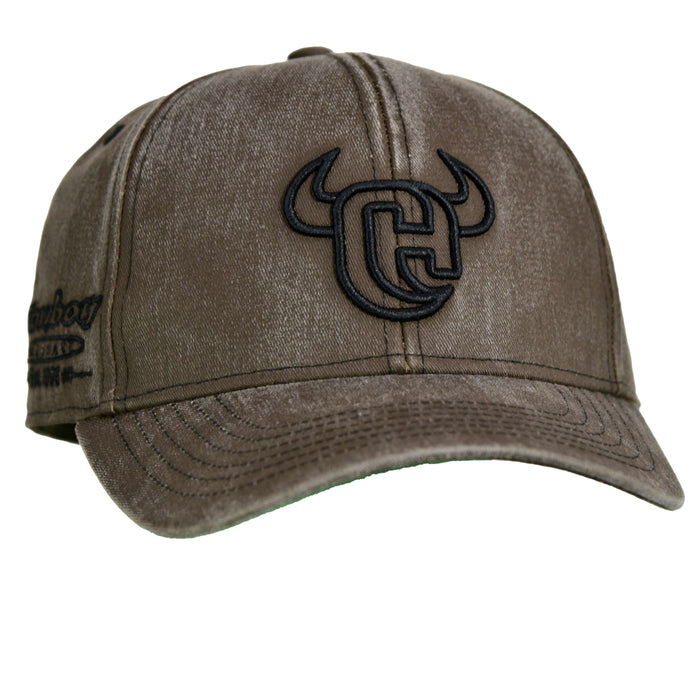 Mens 3D Logo Washed Brown Snapback from Cowboy Hardware