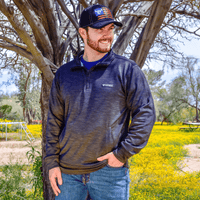 Mens CH Flag Black Snap Back Cap from Cowboy Hardware