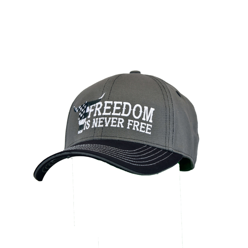 Mens Freedom is Never Free Charcoal Snapback from Cowboy Hardware