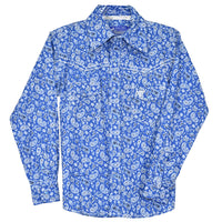 Toddler Boy's CH Blue "Scatter Paisley" Long Sleeve Western Shirt from Cowboy Hardware