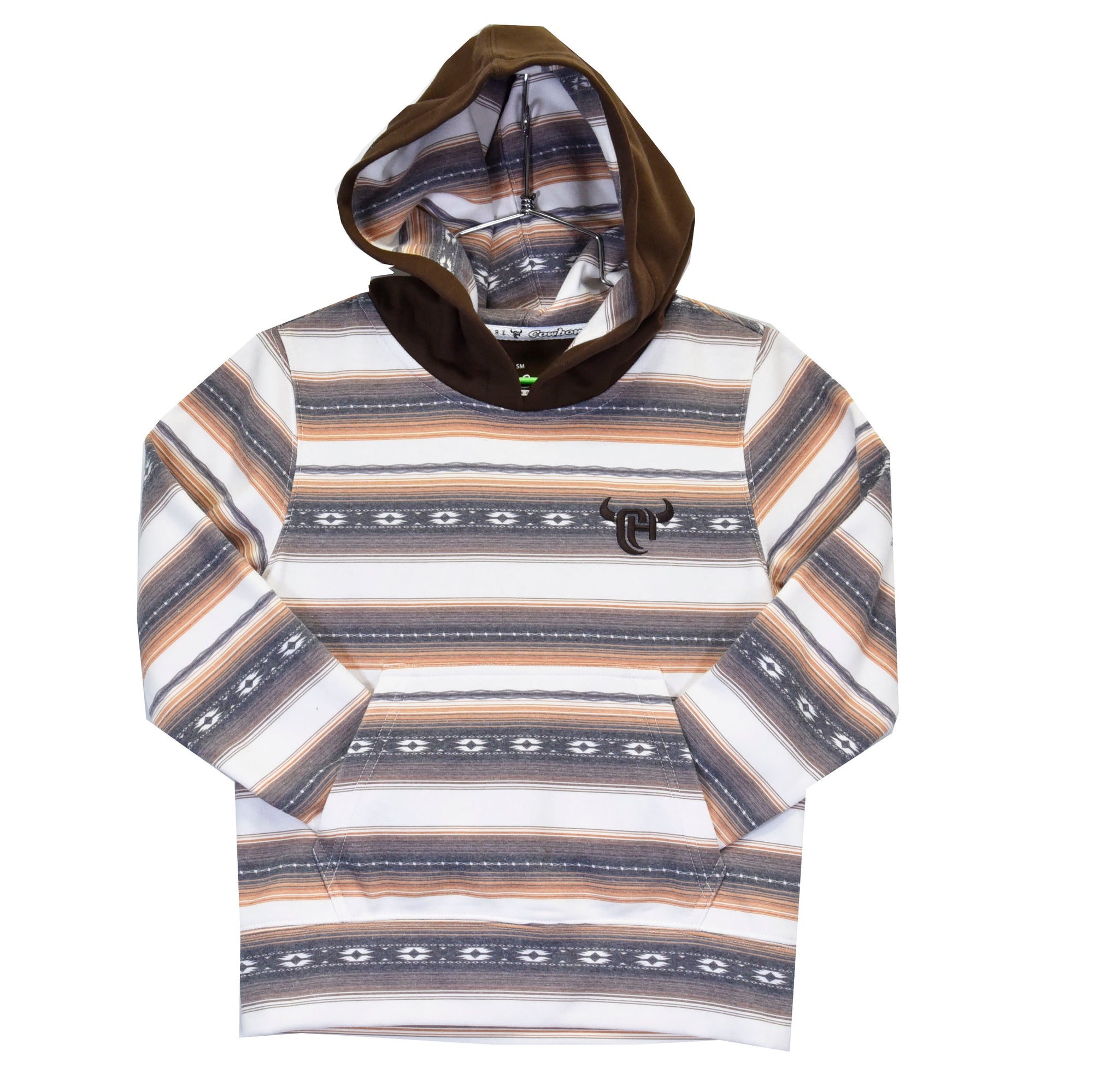 Toddler Boy's CH Brown "Striped Serape" Fleece Hoodie
