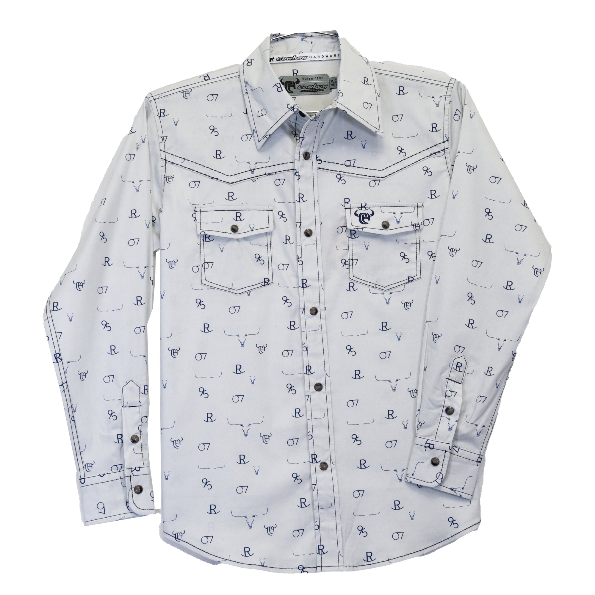 Toddler Boy's CH Gray "Branding Irons" Long Sleeve Western Shirt from Cowboy Hardware