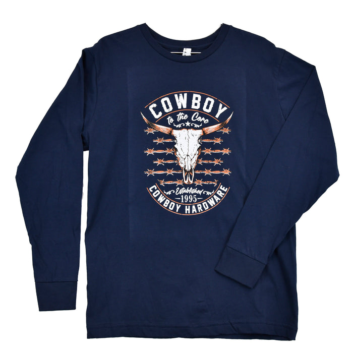Toddler Boy's CH Navy "Cowboy to the Core" Long Sleeve T-Shirt from Cowboy Hardware