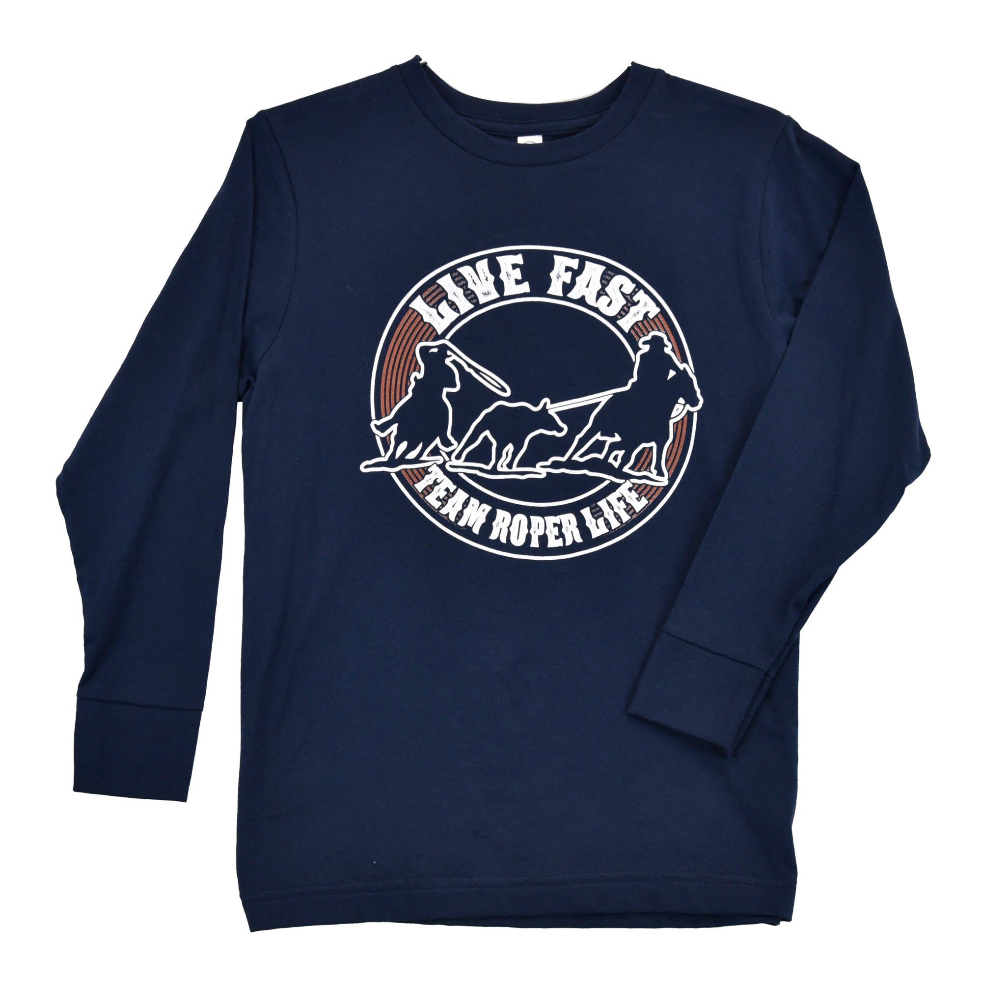 Toddler Boy's CH Navy "Live Fast" Long Sleeve T-Shirt from Cowboy Hardware