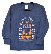 Toddler Boy's CH Navy "Team Roping" Long Sleeve T-Shirt from Cowboy Hardware