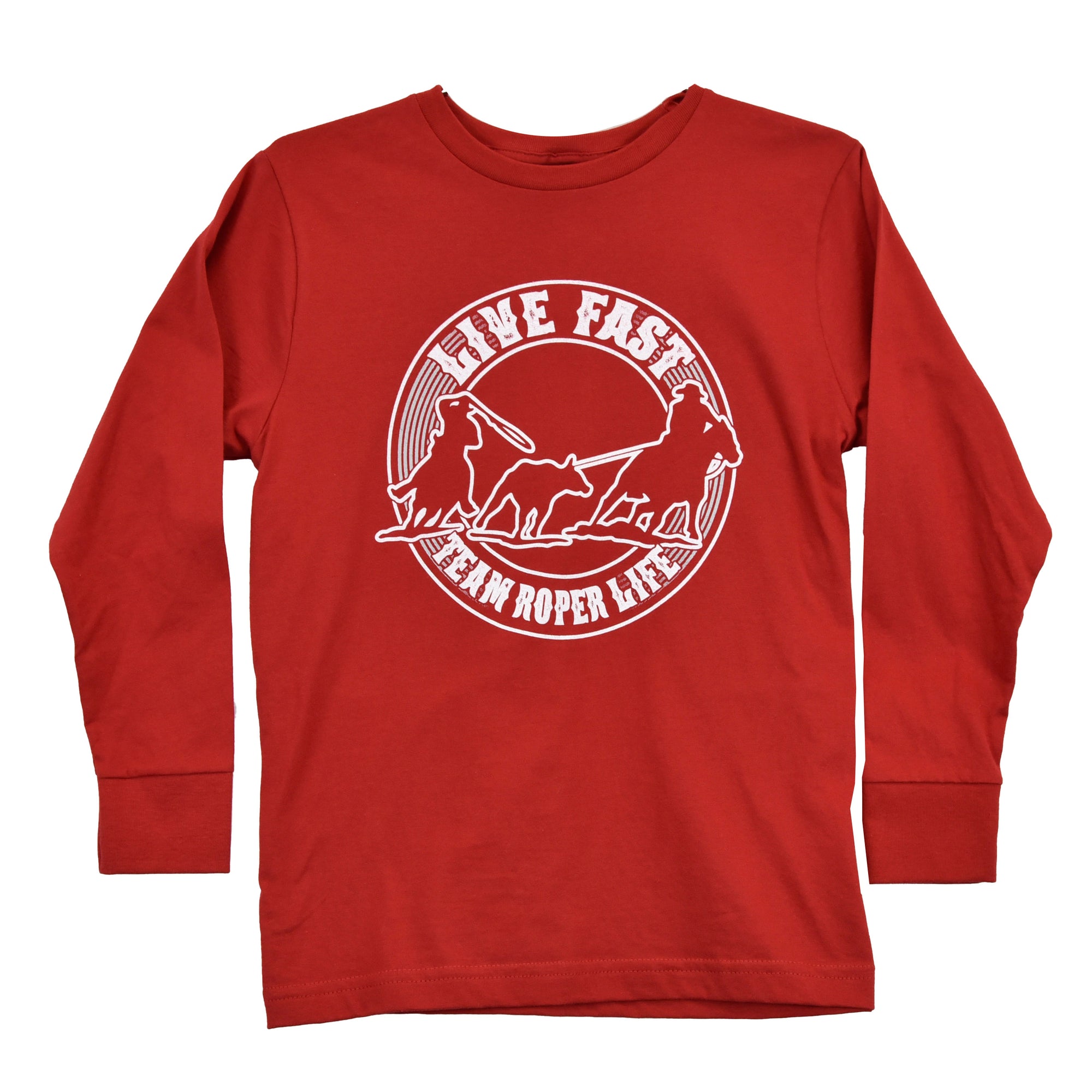 Toddler Boy's CH Red "Live Fast" Long Sleeve T-Shirt from Cowboy Hardware