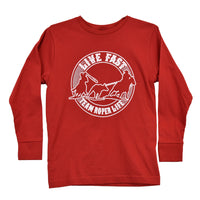 Toddler Boy's CH Red "Live Fast" Long Sleeve T-Shirt from Cowboy Hardware