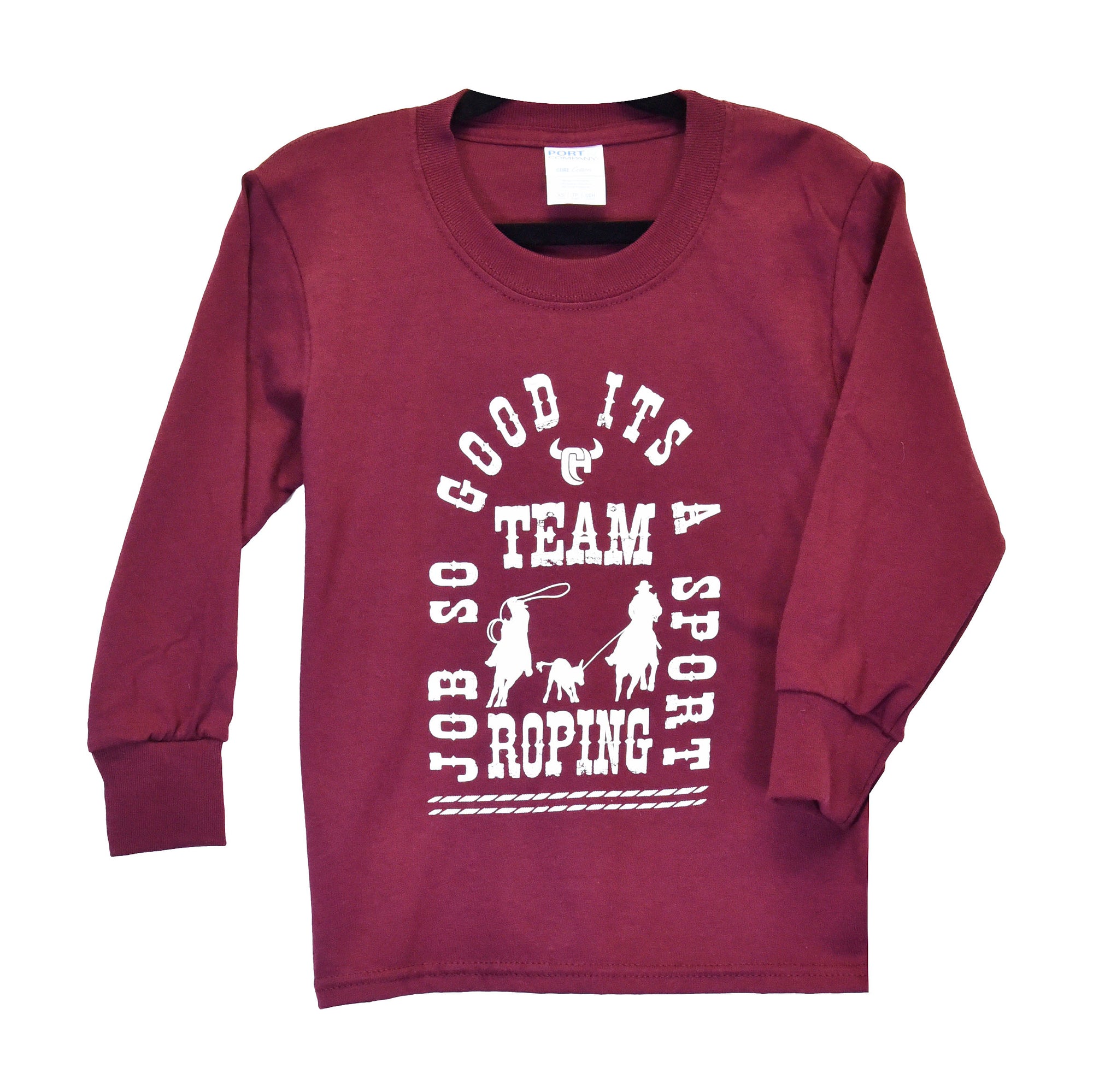 Toddler Boy's CH Red "Team Roping" Long Sleeve T-Shirt from Cowboy Hardware
