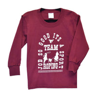Toddler Boy's CH Red "Team Roping" Long Sleeve T-Shirt from Cowboy Hardware
