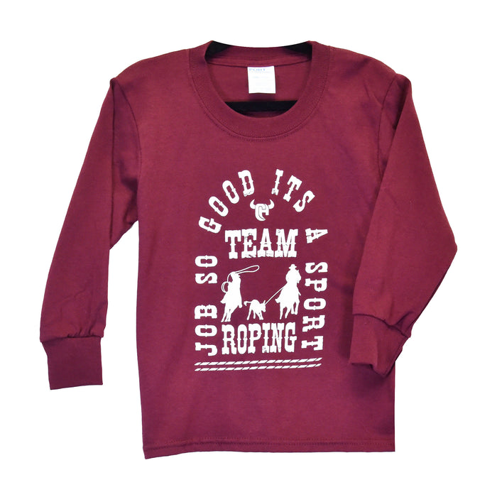 Toddler Boy's CH Red "Team Roping" Long Sleeve T-Shirt from Cowboy Hardware