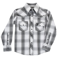 Toddler Boy's CH White "Forge" Long Sleeve Western Shirt from Cowboy Hardware