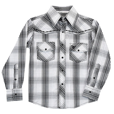 Toddler Boy's CH White "Forge" Long Sleeve Western Shirt from Cowboy Hardware