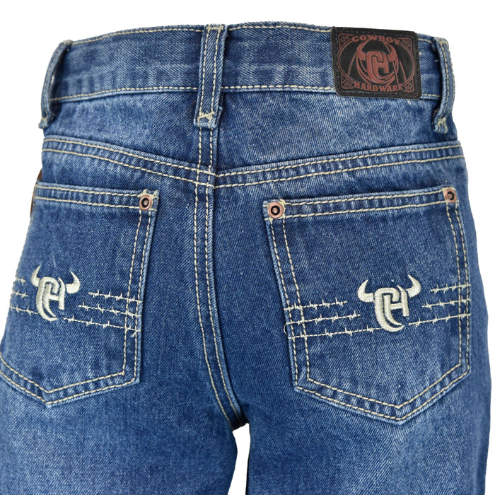 Toddler Boy's Denim Barbed CH Embroidered Jeans from Cowboy Hardware