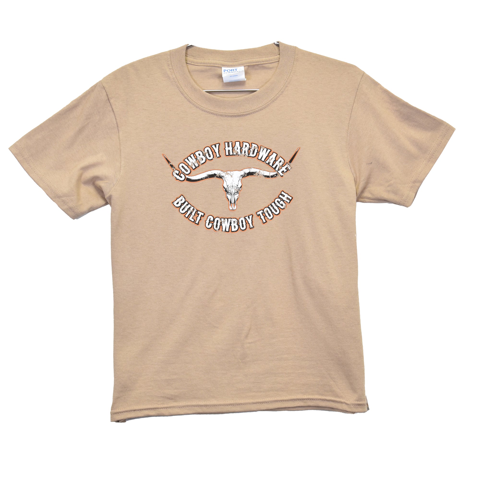 Toddler Boys CH "Built Cowboy Tough" Sand Short Sleeve T-Shirt from Cowboy Hardware