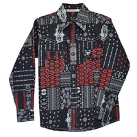 Toddler Boys CH "Aztec Bandana" Black Long Sleeve Western Shirt from Cowboy Hardware