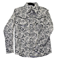 Toddler Boys White Fun Paisley Long Sleeve Print from Cowboy Hardware