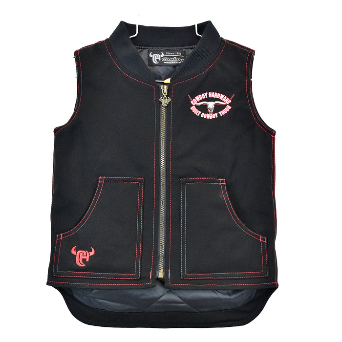 Toddler Boys "Built Cowboy Tough" Black Vest from Cowboy Hardware