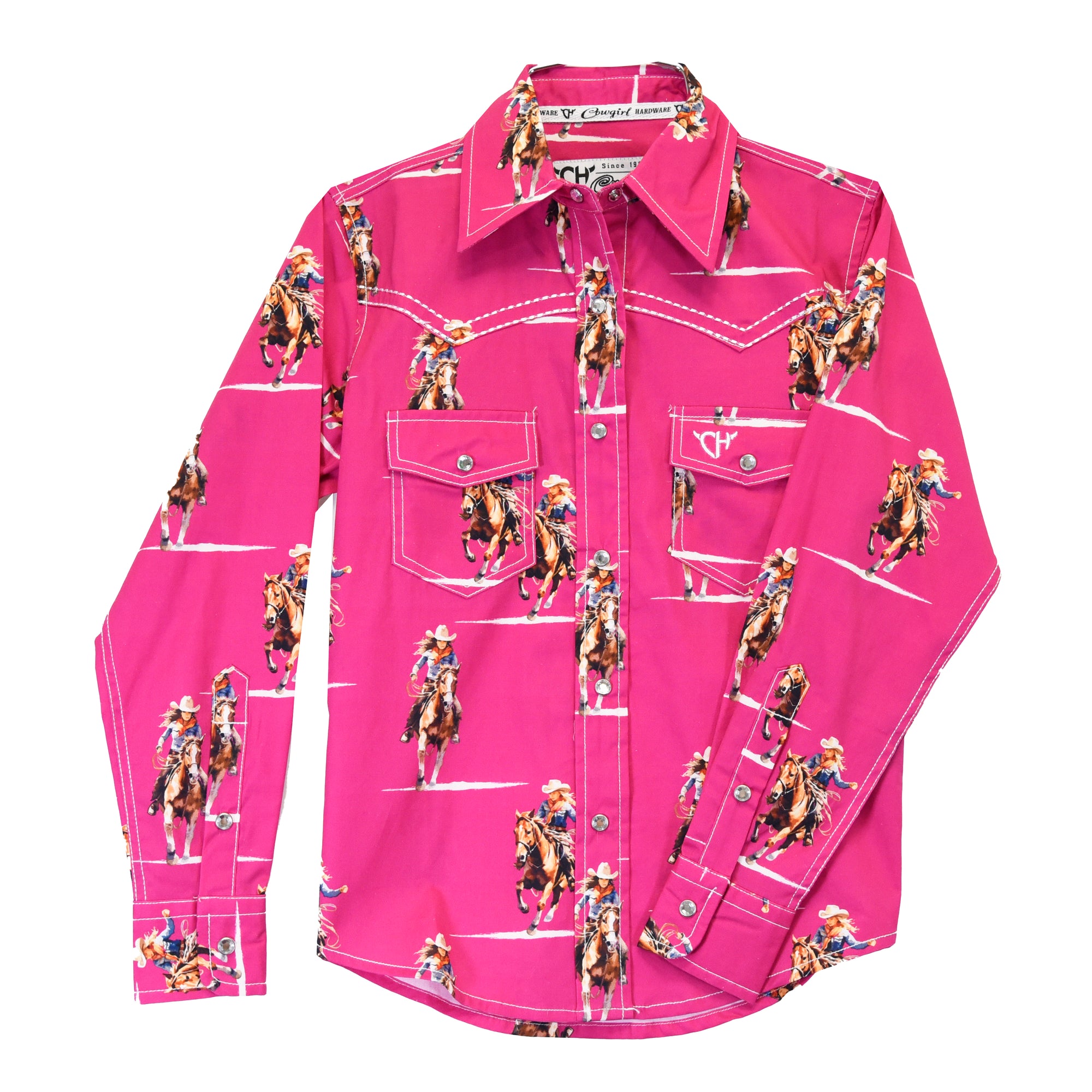 Toddler Girl's CH Berry "Vintage Cowgirl" Long Sleeve Western Shirt from Cowboy Hardware
