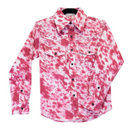 Toddler Girl's CH Pink "Cowhide" Long Sleeve Western Shirt from Cowboy Hardware