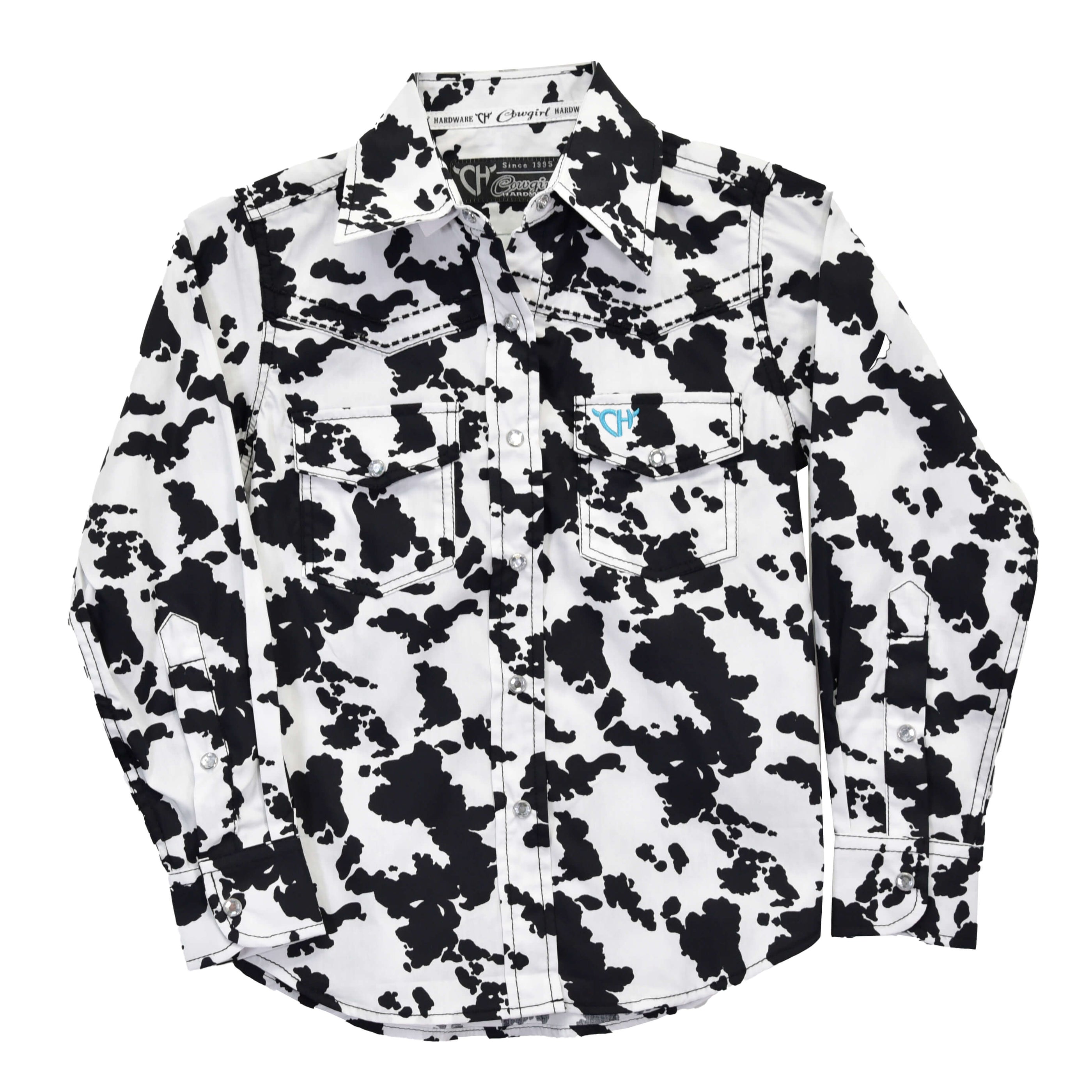Girls Cowhide Sleeveless Print Shirt by Cowboy Hardware
