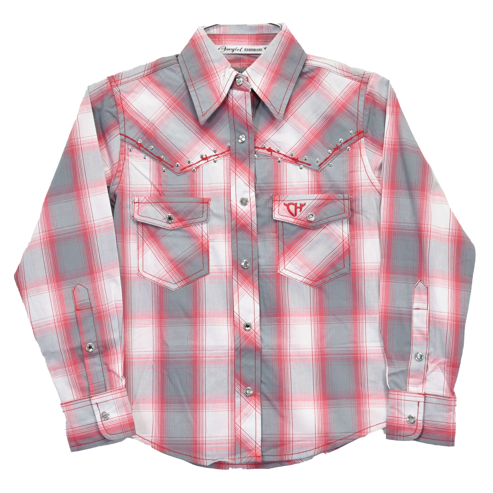 Toddler Girl's Cowgirl Hardware Pink Hombre Long Sleeve Western Shirt from Cowboy Hardware